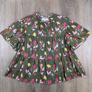 Crosby By Mollie Burch Floral Top Size M